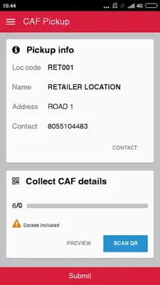 CAF Pickup android App screenshot 2